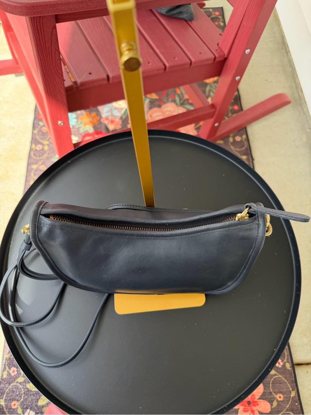 Vintage 1995 Coach Swinger Small Bag #4080 Black Leather Crossbody Made in USA - Picture 3 of 16